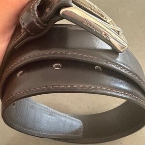 Ermenegildo Zegna Belt Brown Leather  Made In Italy Men Size 34/90 EUC Classic